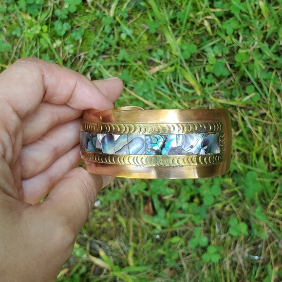 *RARE* Vintage Celia Harms Brass Wrist Cuff - Picture 5 of 15